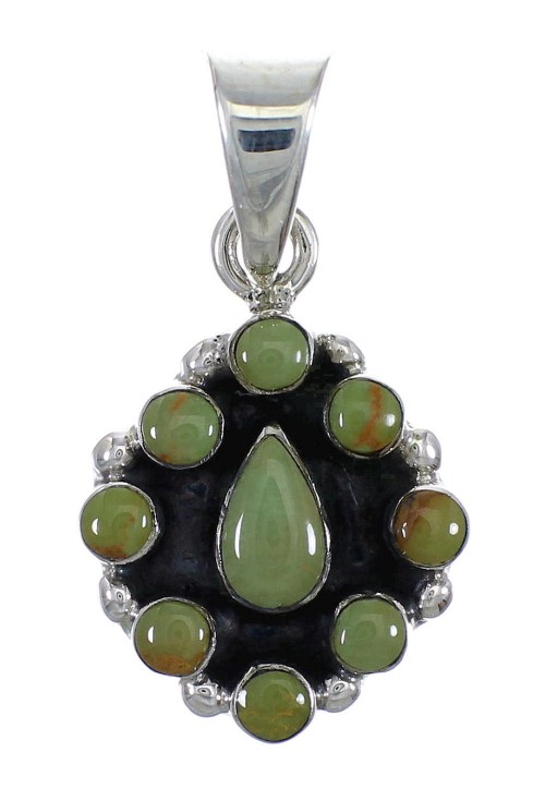 Southwest Sterling Silver Turquoise Pendant YX75700