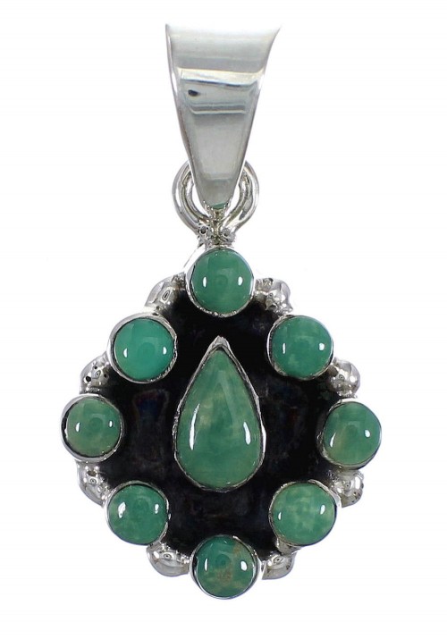 Southwestern Sterling Silver Turquoise Pendant YX75702