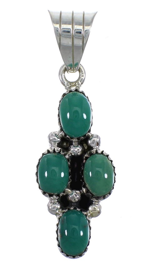 Southwest Silver And Turquoise Pendant YX75710