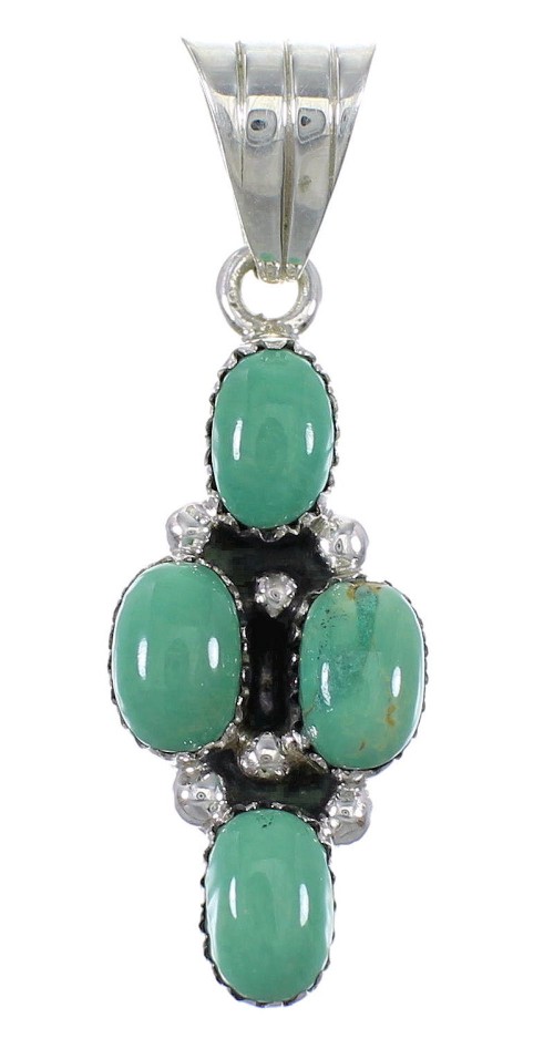 Southwest Sterling Silver And Turquoise Pendant YX75712