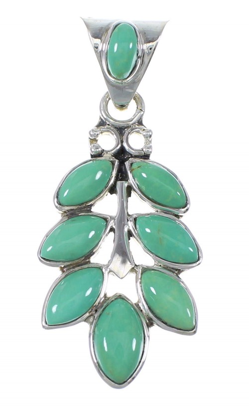 Turquoise Southwest Authentic Sterling Silver Pendant YX75764