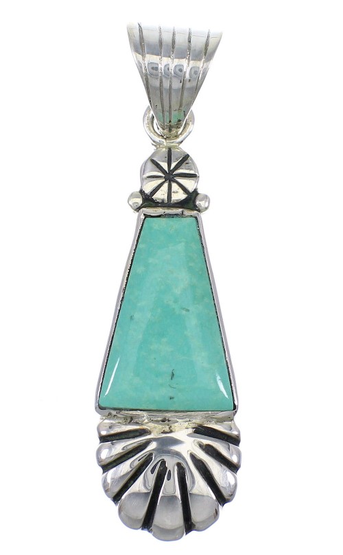 Turquoise Sterling Silver Southwestern Pendant YX77305