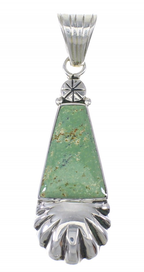 Silver And Turquoise Southwest Pendant YX77314