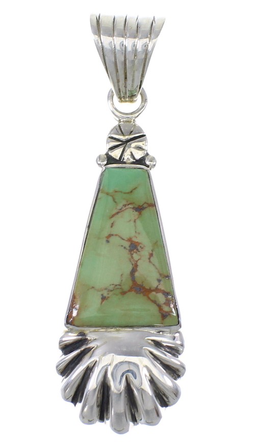 Turquoise And Silver Southwest Pendant YX77320