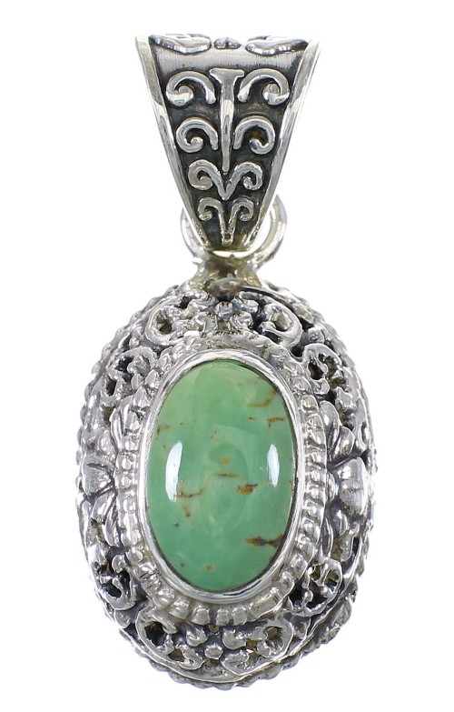 Southwest Sterling Silver And Turquoise Pendant YX77362