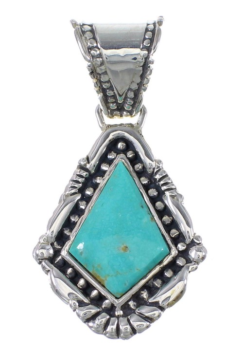 Turquoise Silver Slide Pendant YX77373