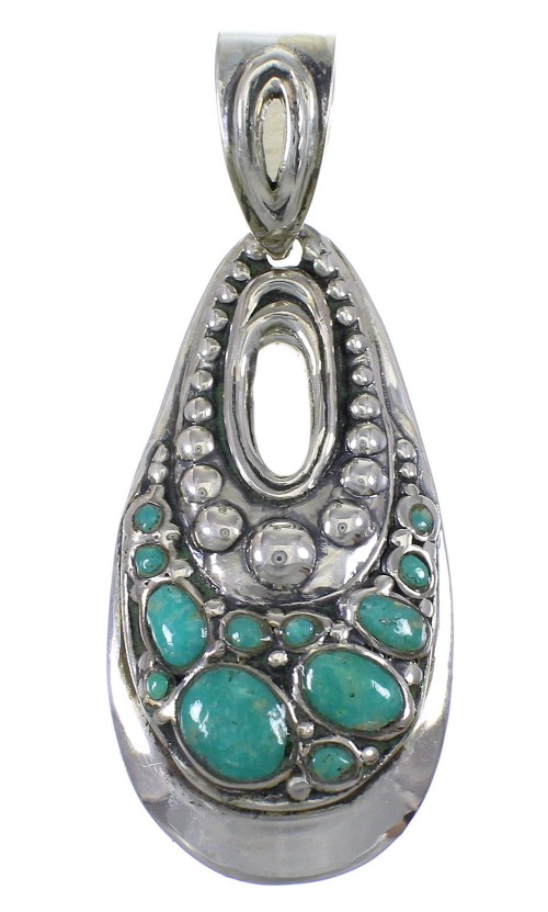 Turquoise Sterling Silver Slide Pendant YX77408