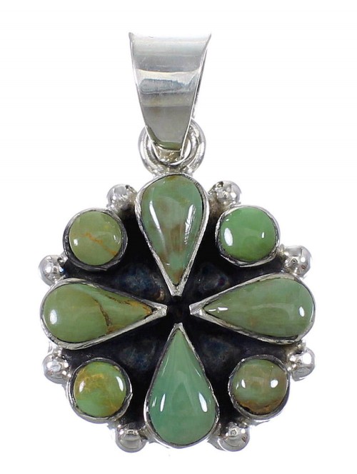 Silver Southwest Turquoise Pendant YX77477