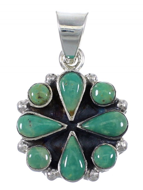 Sterling Silver Southwest Turquoise Pendant YX77479