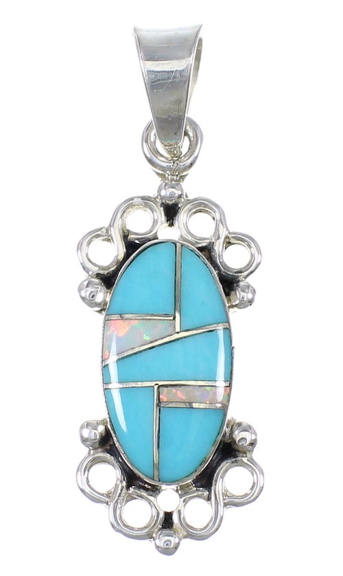 Silver Turquoise Opal Pendant YX76585