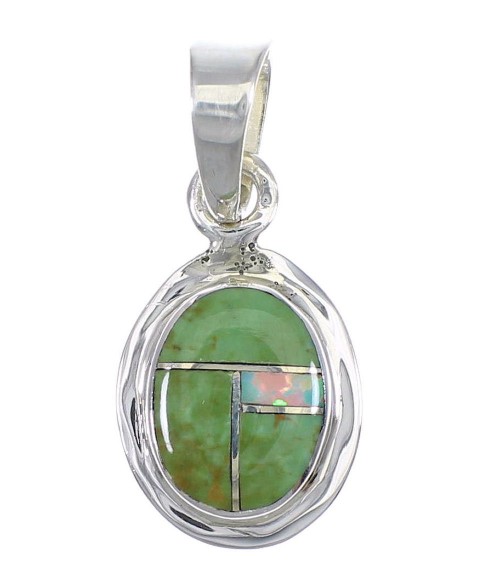 Silver Opal And Turquoise Pendant YX75977