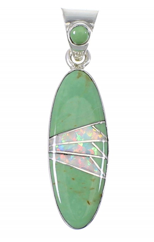 Southwest Sterling Silver Turquoise Opal Pendant YX77595