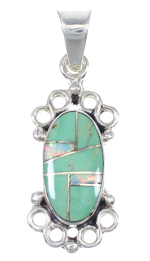 Turquoise Opal Silver Pendant YX77622