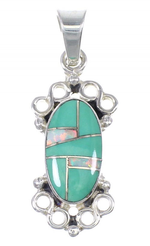 Turquoise Opal Sterling Silver Pendant YX77624