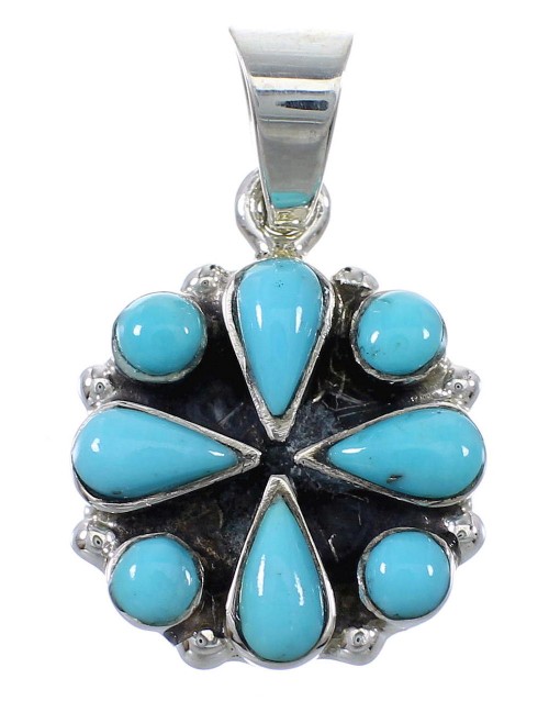 Sterling Silver And Turquoise Pendant AX77012