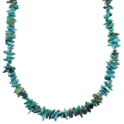 Turquoise Bead Sterling Silver Necklace YX76695