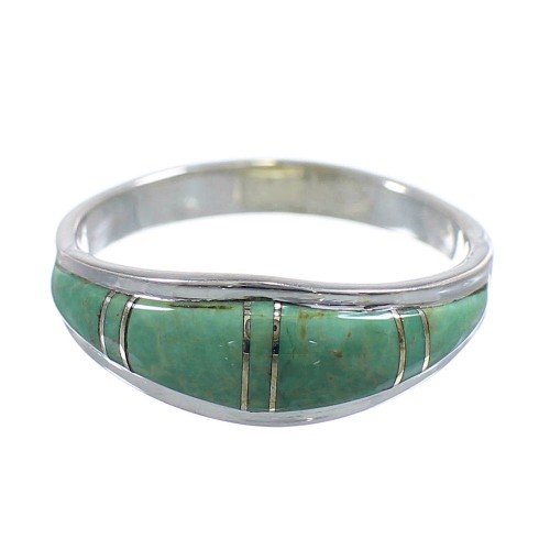 Sterling Silver Turquoise Ring Size 6-1/4 AX85982