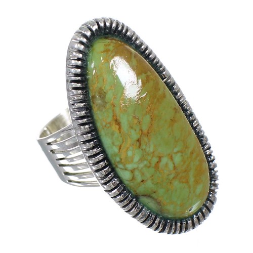 Southwest Turquoise Genuine Sterling Silver Ring Size 5 QX85543