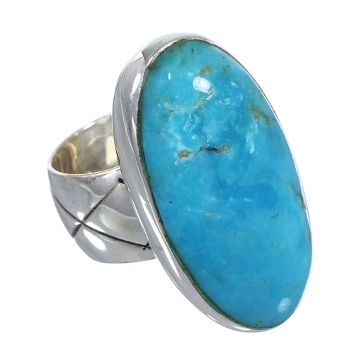 Sterling Silver And Turquoise Ring Size 4-3/4 AX84146