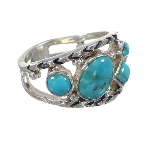 Turquoise Sterling Silver Ring Size 5-1/4 AX84297