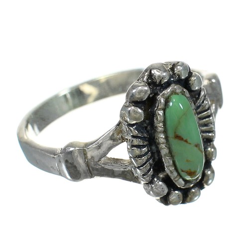 Turquoise Authentic Sterling Silver Southwestern Ring Size 8-1/2 YX83918