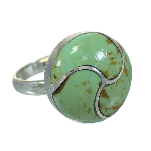 Authentic Sterling Silver Turquoise Southwest Jewelry Ring Size 4-1/4 AX86311