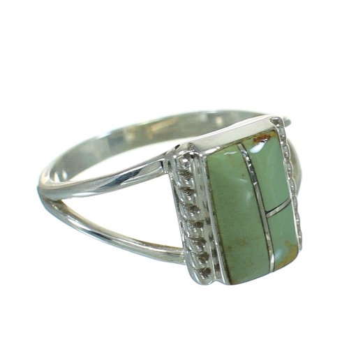 Silver Turquoise Southwestern Jewelry Ring Size 4-1/2 AX86496