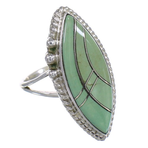 Silver Turquoise Southwest Ring Size 4-3/4 YX85634