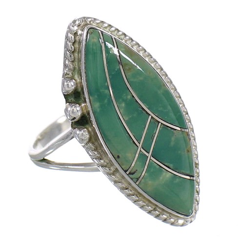 Authentic Sterling Silver Turquoise Southwest Ring Size 6-3/4 YX85647