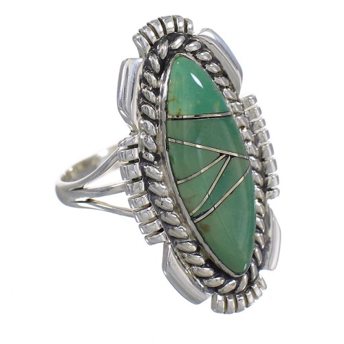 Turquoise Genuine Sterling Silver Southwest Ring Size 8-1/2 YX86438