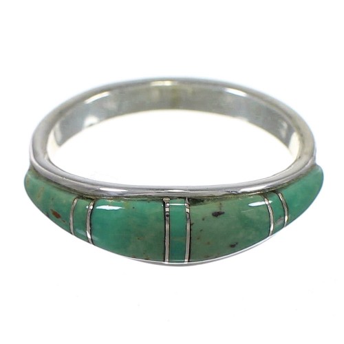 Silver Turquoise Southwest Ring Size 4-1/2 QX84279