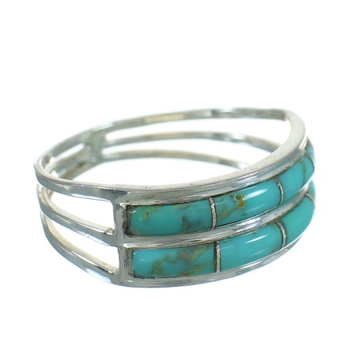 Sterling Silver And Turquoise Southwest Ring Size 6-1/4 RX85136