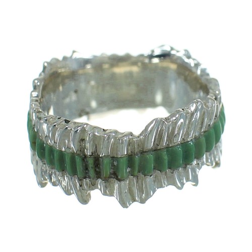 Silver Southwest Turquoise Ring Size 4-1/2 QX85839