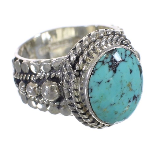 Sterling Silver Southwest Turquoise Ring Size 4-1/2 QX83721