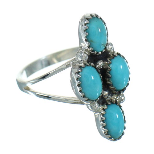 Turquoise Authentic Sterling Silver Southwest Ring Size 5 QX84639