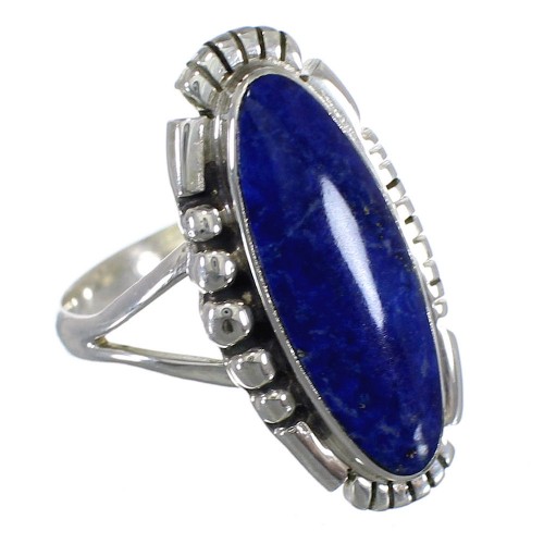 Lapis Southwestern Authentic Sterling Silver Ring Size 5-1/2 QX86682