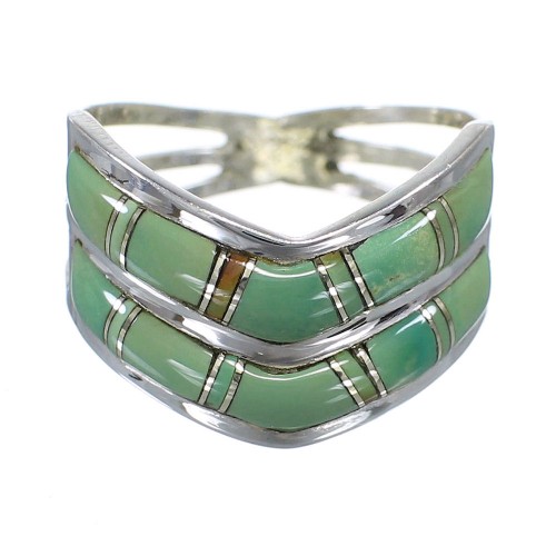 Turquoise Genuine Sterling Silver Southwestern Ring Size 6-1/2 YX92674