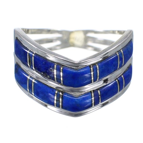 Authentic Sterling Silver Lapis Ring Size 8-1/4 FX93474