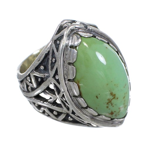 Turquoise Genuine Sterling Silver Southwest Ring Size 6-1/4 RX92894