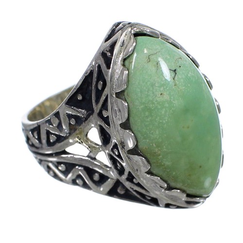 Turquoise And Authentic Sterling Silver Ring Size 6-3/4 RX92898