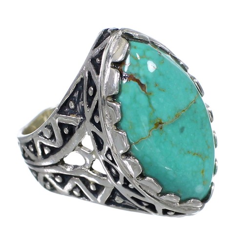 Turquoise Genuine Sterling Silver Ring Size 6-1/2 RX92918