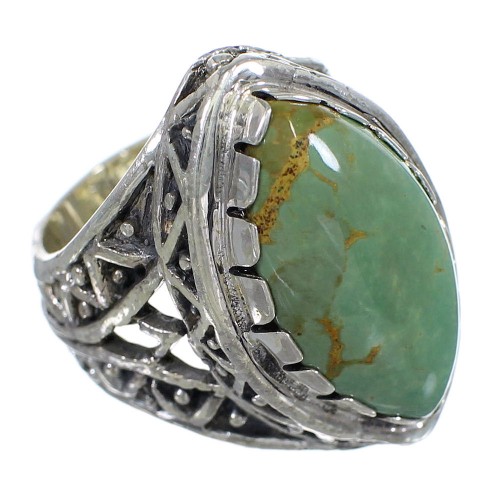 Turquoise And Sterling Silver Southwest Jewelry Ring Size 6-1/4 RX92972