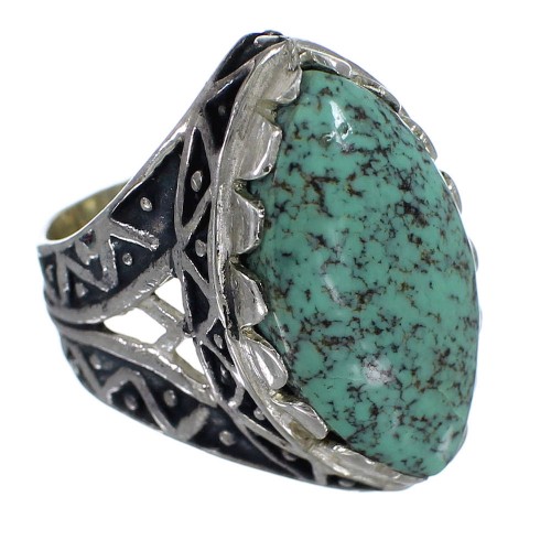 Southwestern Jewelry Turquoise And Sterling Silver Ring Size 4-3/4 RX92986