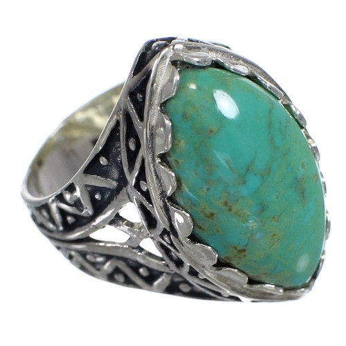 Turquoise Authentic Sterling Silver Ring Size 7-1/2 RX93025