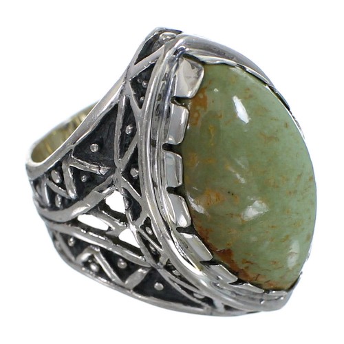 Turquoise And Sterling Silver Southwestern Ring Size 4-1/2 RX93028