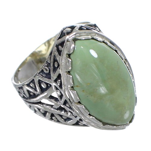 Genuine Sterling Silver And Turquoise Ring Size 5-1/2 RX93035