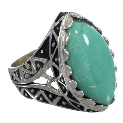 Southwest Authentic Sterling Silver Turquoise Ring Size 6-1/2 RX93062