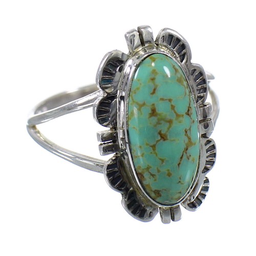 Southwest Sterling Silver Turquoise Jewelry Ring Size 5-1/2 FX92920