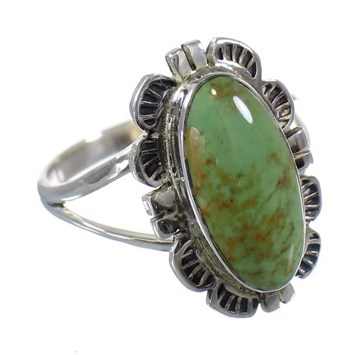 Authentic Sterling Silver Turquoise Jewelry Ring Size 6-1/2 FX92944