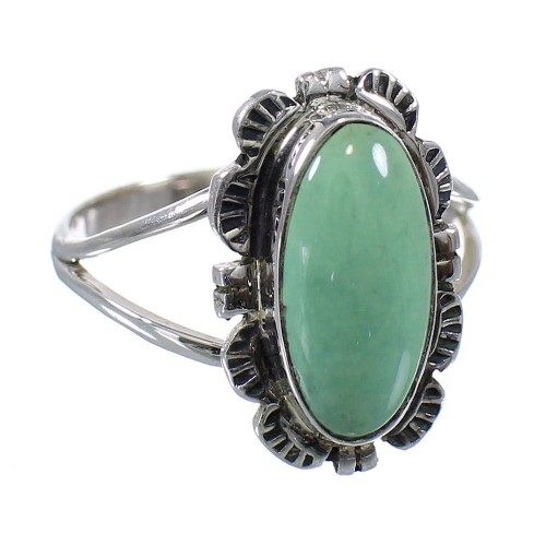 Southwest Sterling Silver Turquoise Jewelry Ring Size 6-1/2 FX92982